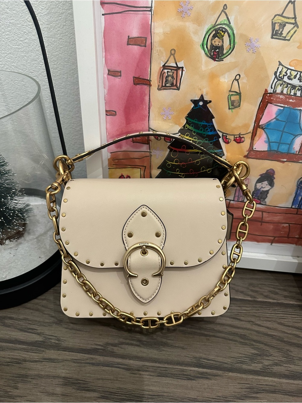 NWT Coach Beat Shoulder Bag 18 With Rivets 4600